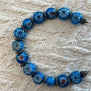 Blue bead jewelry making bundle